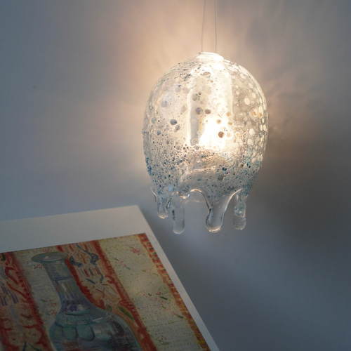 溶ける風鈴 クラゲ 洋風・北欧 2way風鈴 夏は風鈴&冬はミニランタン