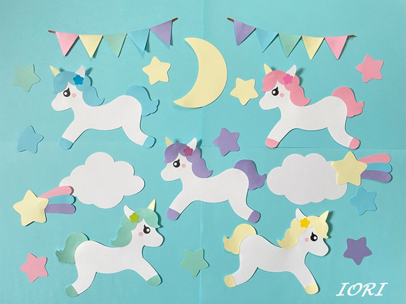 ボッセ 壁飾り　ユニコーン Amazon.co.jp: Walltastic マジカルユニコーン 6パネル 壁紙壁画 FSC
