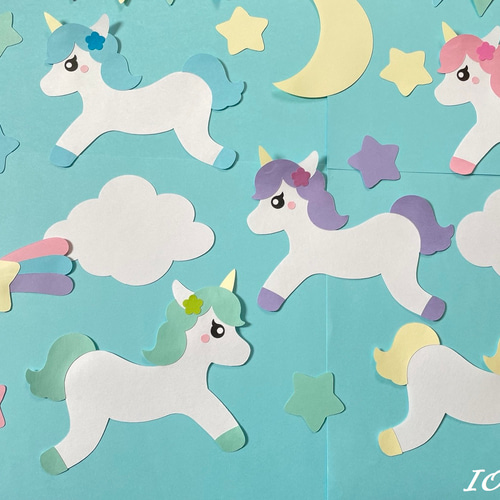 ボッセ 壁飾り　ユニコーン ボッセ 壁飾り ユニコーン 誕生日 壁面 飾り ユニコーン - MPAPER'S