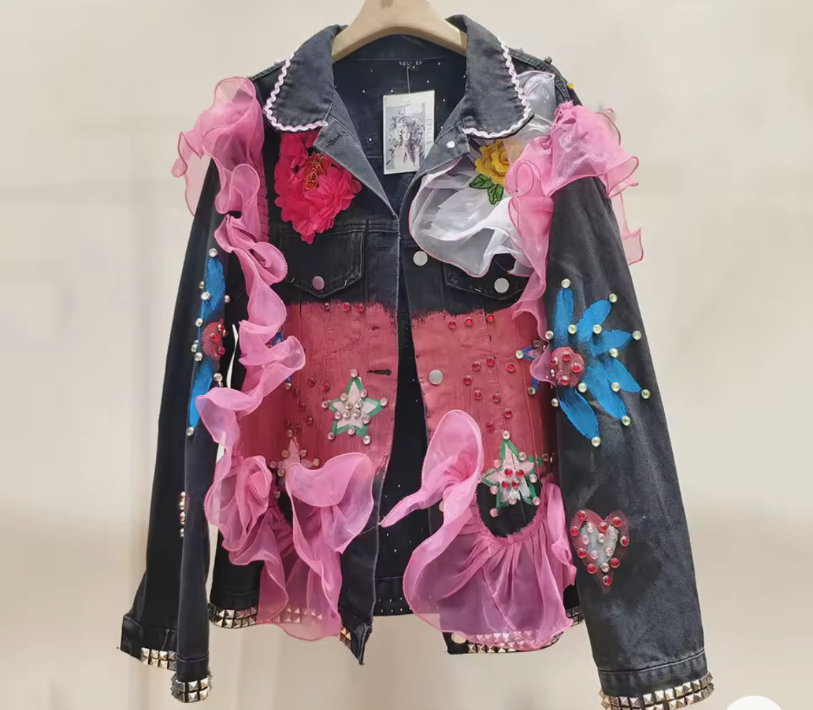 【着るアート】ジャケット レディース トップスデニム 気分が明るく変わる服 受注生産制  S〜XL