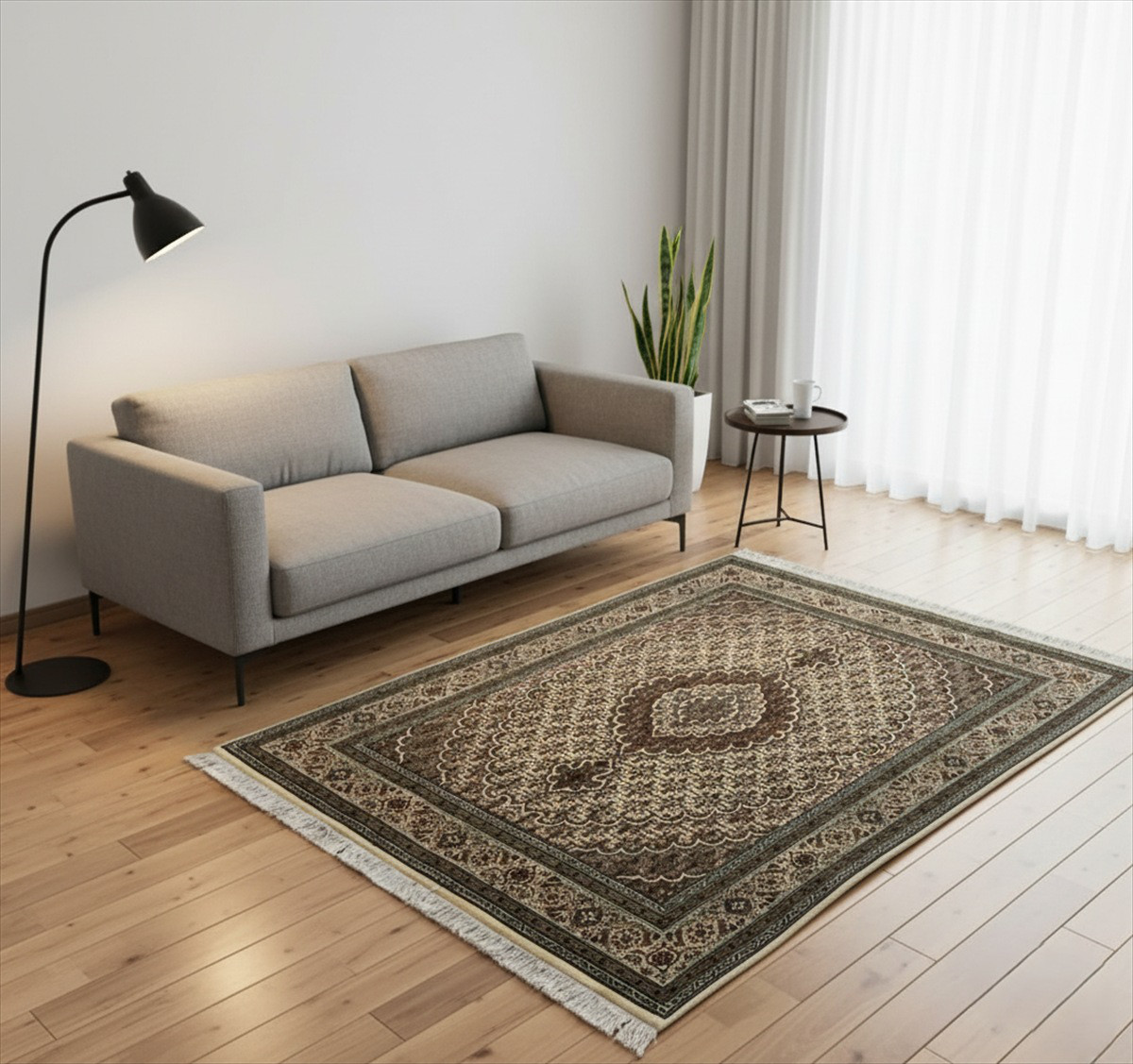 ペルシャ絨毯 タブリーズ産 マヒデザイン　208×148㎝　TS3761