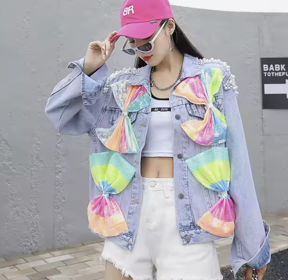 【着るアート】ジャケット レディース トップスデニム 気分が明るく変わる服 受注生産制