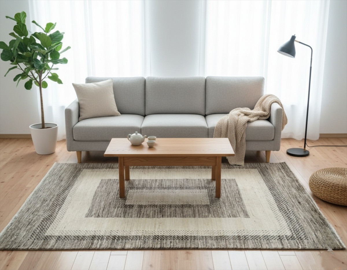 四季を楽しむオールシーズンラグ　ガゼニ ギャッベ　175x125cm　BP1