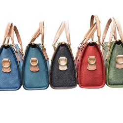 本革ハンドバッグ　ミニトレジャー　ブルー 10枚目の画像