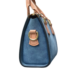 本革ハンドバッグ　ミニトレジャー　ブルー 9枚目の画像