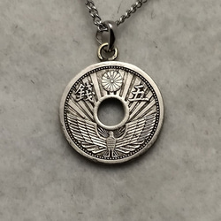 幸運の鷺 日本のコインネックレス ネックレス・ペンダント aotama 通販