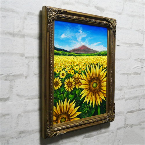 絵画  油絵  矢車草、富士山、ひまわり7作品 絵画 油絵 矢車草、富士山、ひまわり7作品 - メルカリ