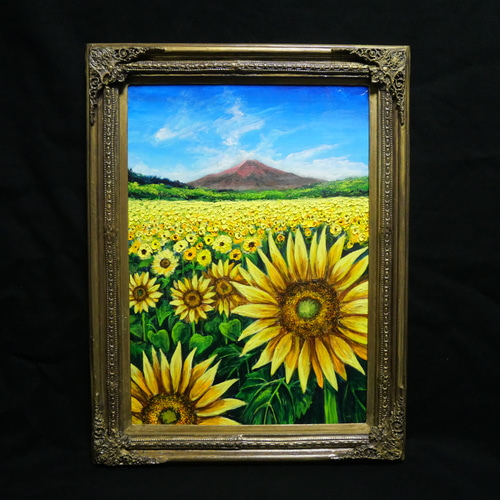 油絵 油彩 油彩画 絵 絵画 【ひまわり広場】ミニ絵画 油絵 油彩 油彩画 絵 絵画【ひまわり広場】ミニ絵画 絵画 HR