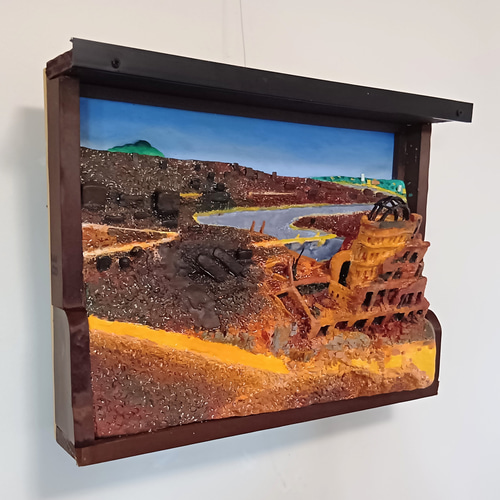 未来アート「原爆ドーム」（クレイ絵画） 絵画 山川善作 通販