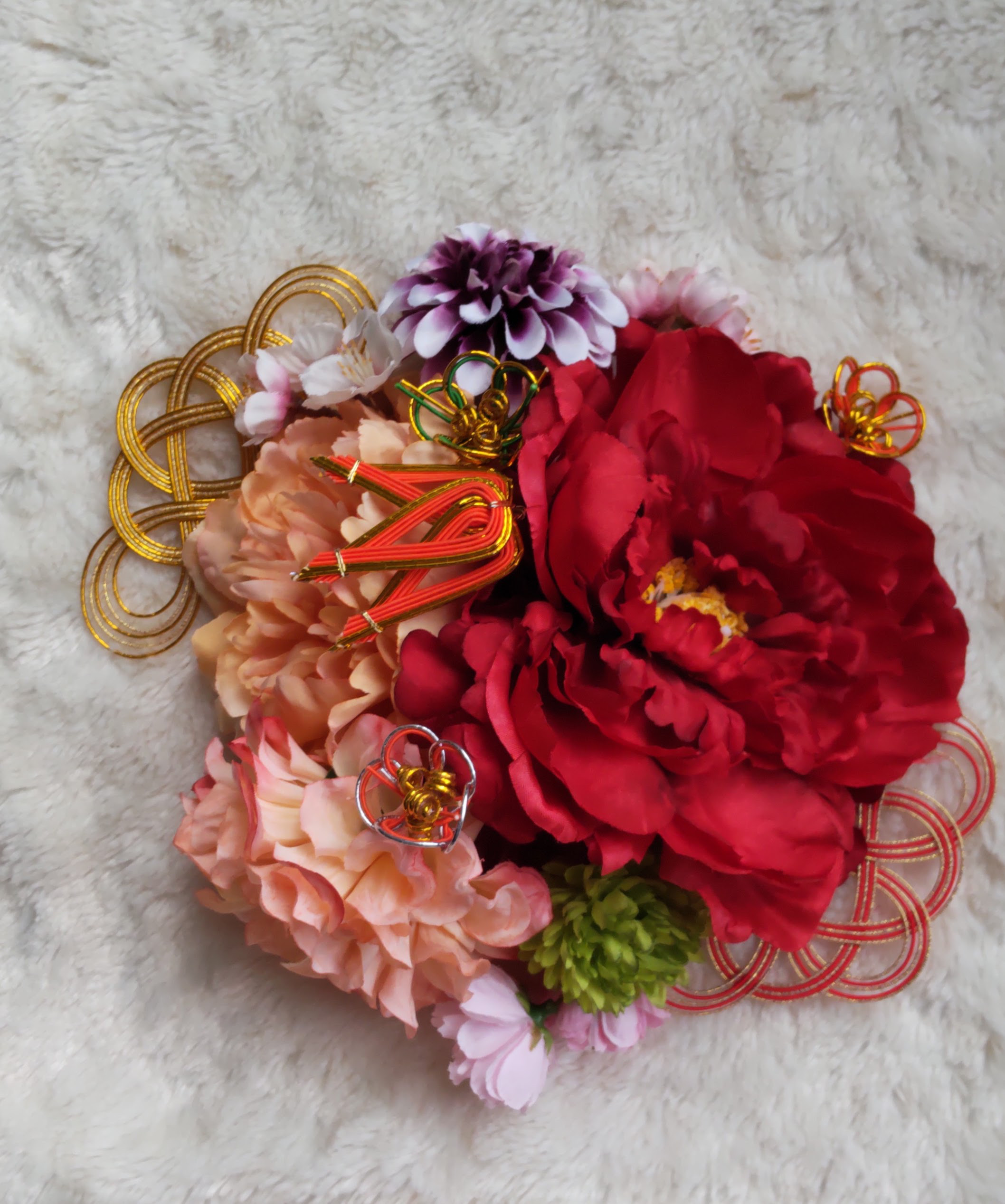 造花髪飾り　ピオニー　ダリア　桜　マム