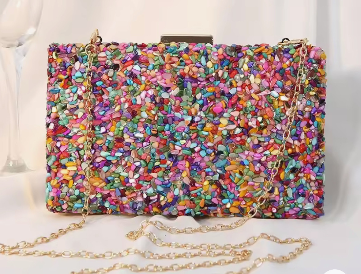 【持つアート】クラッチバック ディナーバック イブニングバック ストーン付き 受注生産制