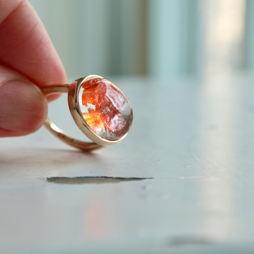 K10[flower fishのaurora quartz]ring 指輪・リング STUDIO