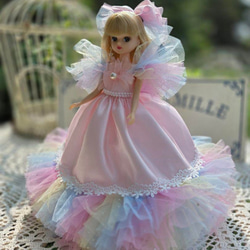 ジェニーちゃん服　ピュルテホワイトドレスペア ジェニーちゃんの服【シンプル白ドレス】 | Crystal Garden