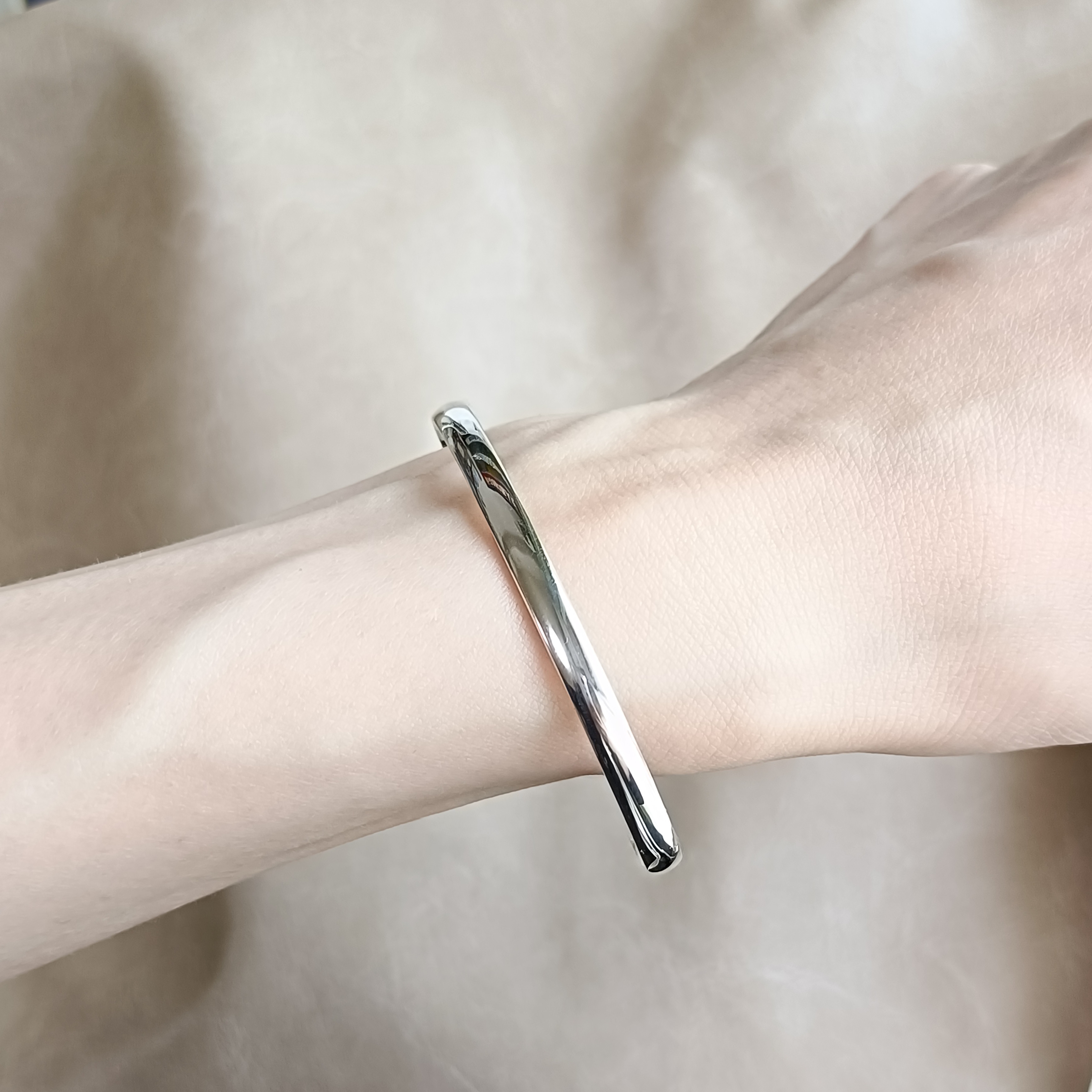 ［SV925］Mu ~無~　シルバーバングル　シンプル　バングル　ブレスレット　SILVER925 ステンレス　華奢　銀