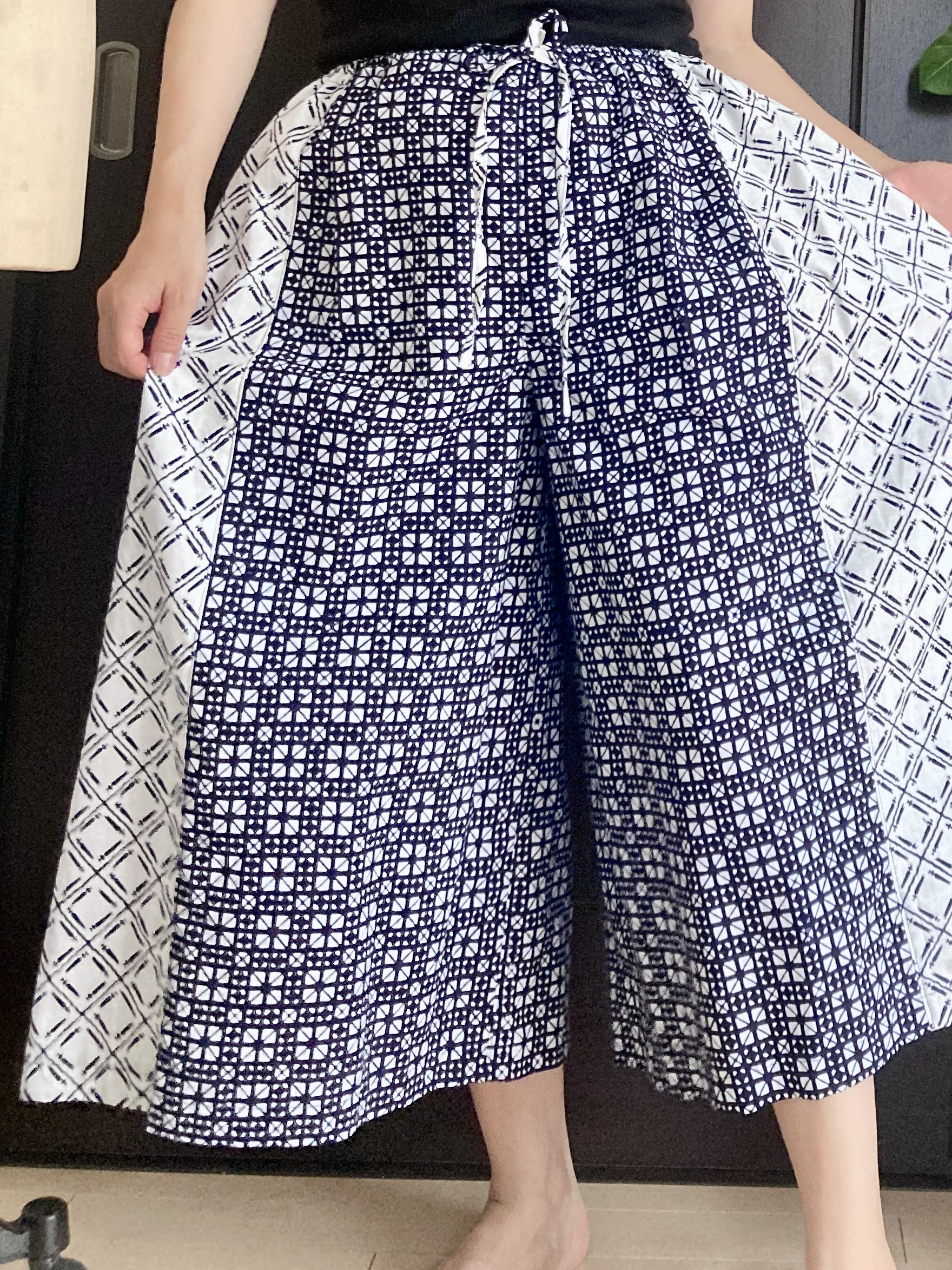 浴衣リメイク　らくちんパンツ