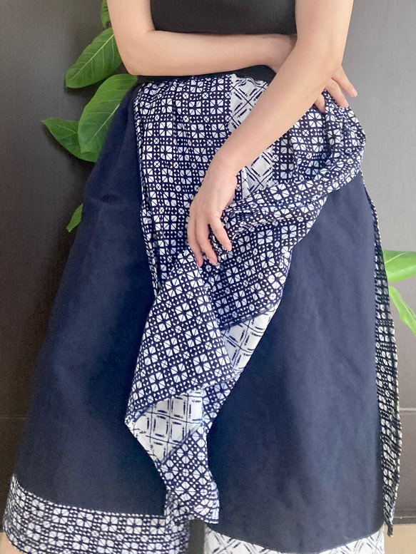 浴衣リメイク 巻きスカート風パンツ キュロット・ワイドパンツ かなめ