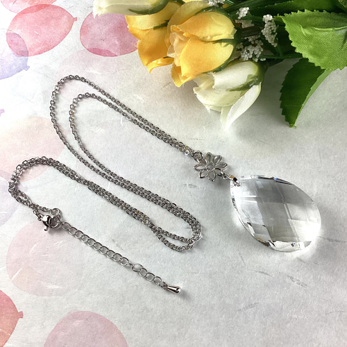 Old Vintage Swarovski #8741、38mmペアシェイプペンダント