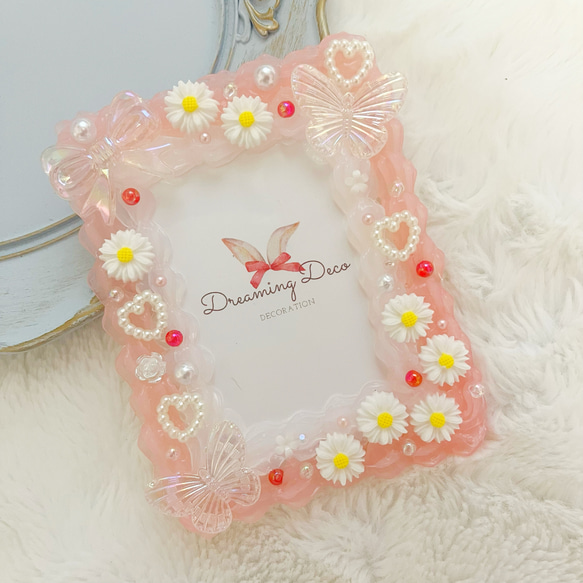 お花畑のホイップデコ トレカケース カードケース 硬質ケース B8サイズ 推し活に♡ 2枚目の画像