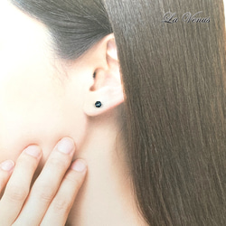 ✴︎つけっぱなしOK✴︎ 天然 ロンドンブルートパーズ 一粒ピアス 4mm 316 サージカルステンレス 両耳用 17枚目の画像