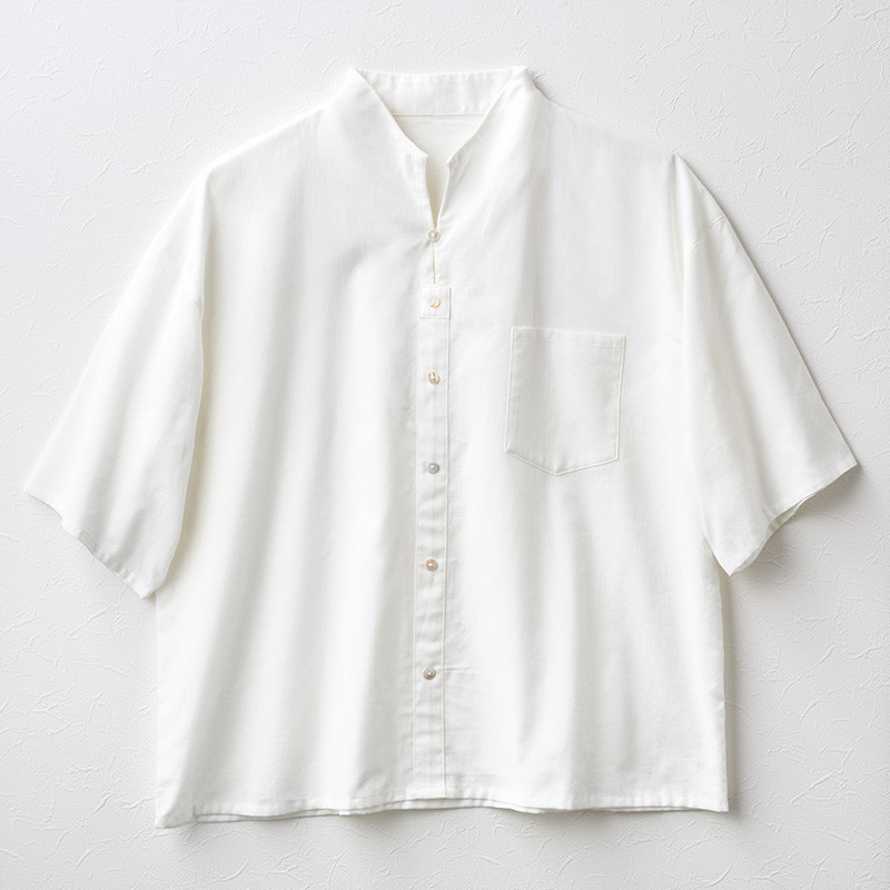 【かいくーる】テクノロート入り甲斐襟かぶりシャツ 8,496円