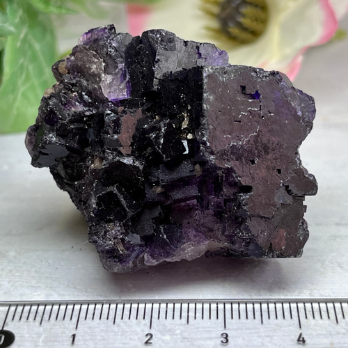 幾何学結晶✳︎ パープル フローライト 蛍石 ラフストーン 原石