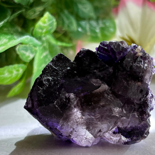幾何学結晶✳︎ パープル フローライト 蛍石 ラフストーン 原石 天然石