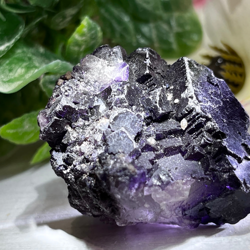 幾何学結晶✳︎ パープル フローライト 蛍石 ラフストーン 原石 天然石