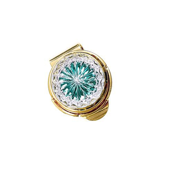 「煌めく希望・成功」東京切子ゴルフマーカー　輝煌　～きこう～　ダークグリーン・ゴールド 4枚目の画像