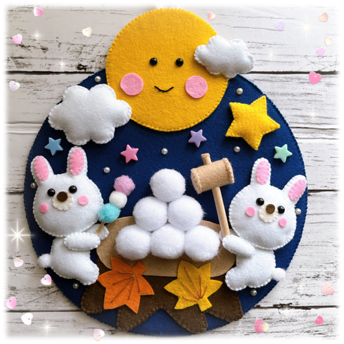 ☆専用☆フェルトの秋リース☆お月見 リース Tama 通販 19676720