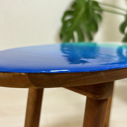 海レジンアート サーフボード型ミニテーブル プランター台 海雑貨