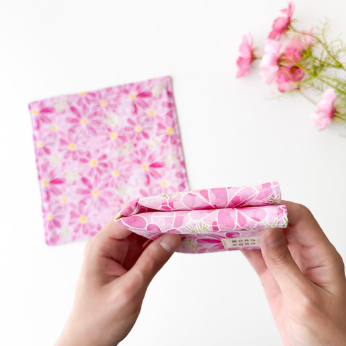 水彩コスモス 』名入れ可｜コットン+オーガニックコットン｜ガーゼ