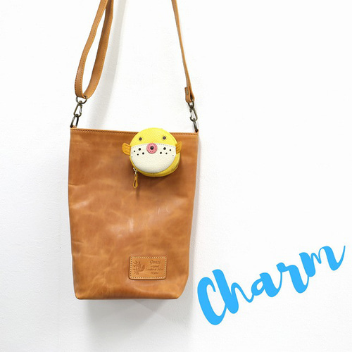 フグ ふぐ 丸ミニポーチ ゴルフボール ケース チャーム プレゼント