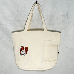 専用　ハンドメイド　刺繍　柴犬　キーホルダー　ショルダーポーチ　トートバッグ ショルダー付き トートバッグ まめしば ミニランチバッグ B5横
