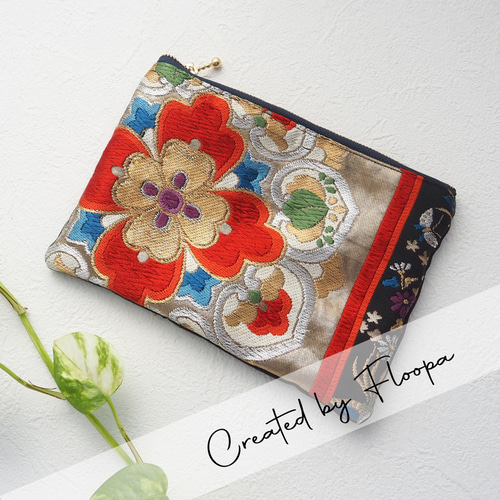 ❤たいふうまま❤ハンドメイド 帯 リメイク 着物 ポーチ 縁起を運ぶ✧着物帯リメイクポーチ ポーチ Floopa 通販 19677463