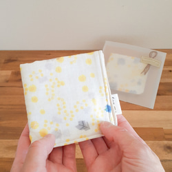 ハンカチ【 ミモザ standard 】ギフト 贈り物 プレゼント 手土産 誕生日 プチギフト 敬老 秋冬新作2025 1枚目の画像