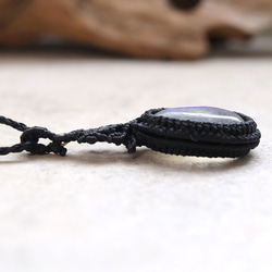 レインボームーンストーン天然石マクラメネックレスmac430エスニックエキゾチックな金属アレルギーフリーアクセサリー 8枚目の画像