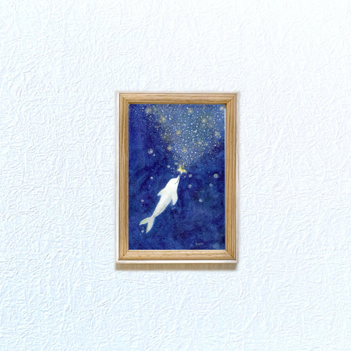 夜空の記憶の欠片【イルカ】 絵画 kuro 通販 19677737｜Creema