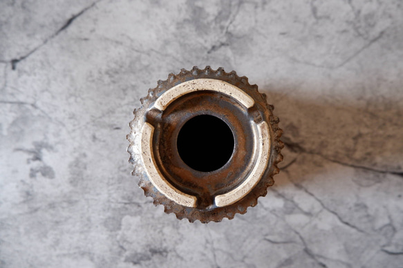 4号燻し金彩鎬鉢197　塊根植物　多肉植物　アガベ　盆栽　植木鉢　作家鉢　鉢皿　沖縄 7枚目の画像