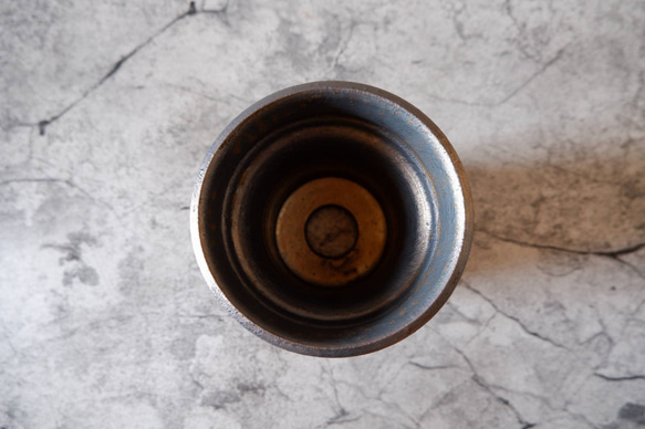 4号燻し金彩鎬鉢197　塊根植物　多肉植物　アガベ　盆栽　植木鉢　作家鉢　鉢皿　沖縄 5枚目の画像