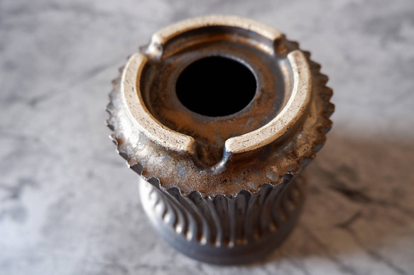 4号燻し金彩鎬鉢197　塊根植物　多肉植物　アガベ　盆栽　植木鉢　作家鉢　鉢皿　沖縄 6枚目の画像