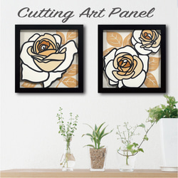 壁掛け 切り絵・レイヤーアート 【薔薇 バラ プレミアムGV 2枚組