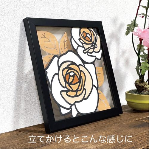 壁掛け 切り絵・レイヤーアート 【薔薇 バラ プレミアムGV 2枚組