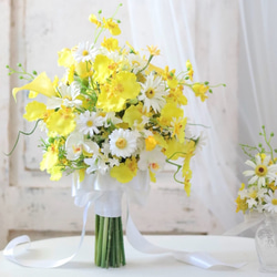 ウェディングブーケ　カサブランカ　キャスケード（ブートニア付） 60bcaf77206e1f60790d185d847ce6