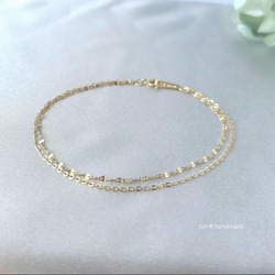 デザインカット＊ブレスレット　サージカルステンレス　アレルギー対応 メンズ ペア シンプル 重ね付け ネックレス変更可能 16枚目の画像