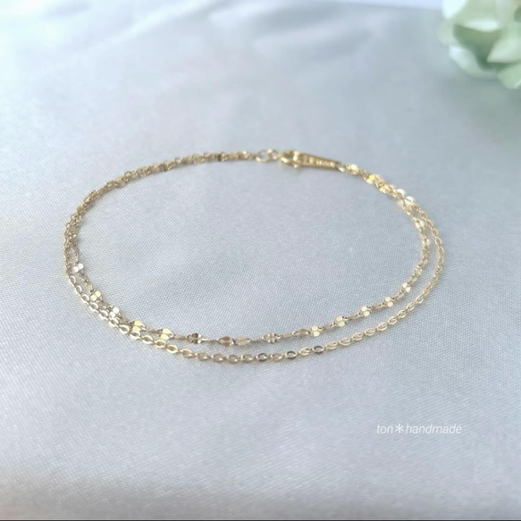 デザインカット＊ブレスレット　サージカルステンレス　アレルギー対応 メンズ ペア シンプル 重ね付け ネックレス変更可能 16枚目の画像