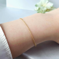 デザインカット＊ブレスレット　サージカルステンレス　アレルギー対応 メンズ ペア シンプル 重ね付け ネックレス変更可能 5枚目の画像