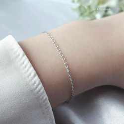 デザインカット＊ブレスレット　サージカルステンレス　アレルギー対応 メンズ ペア シンプル 重ね付け ネックレス変更可能 6枚目の画像