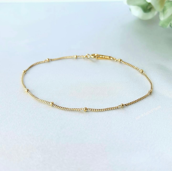 デザインカット＊ブレスレット　サージカルステンレス　アレルギー対応 メンズ ペア シンプル 重ね付け ネックレス変更可能 14枚目の画像