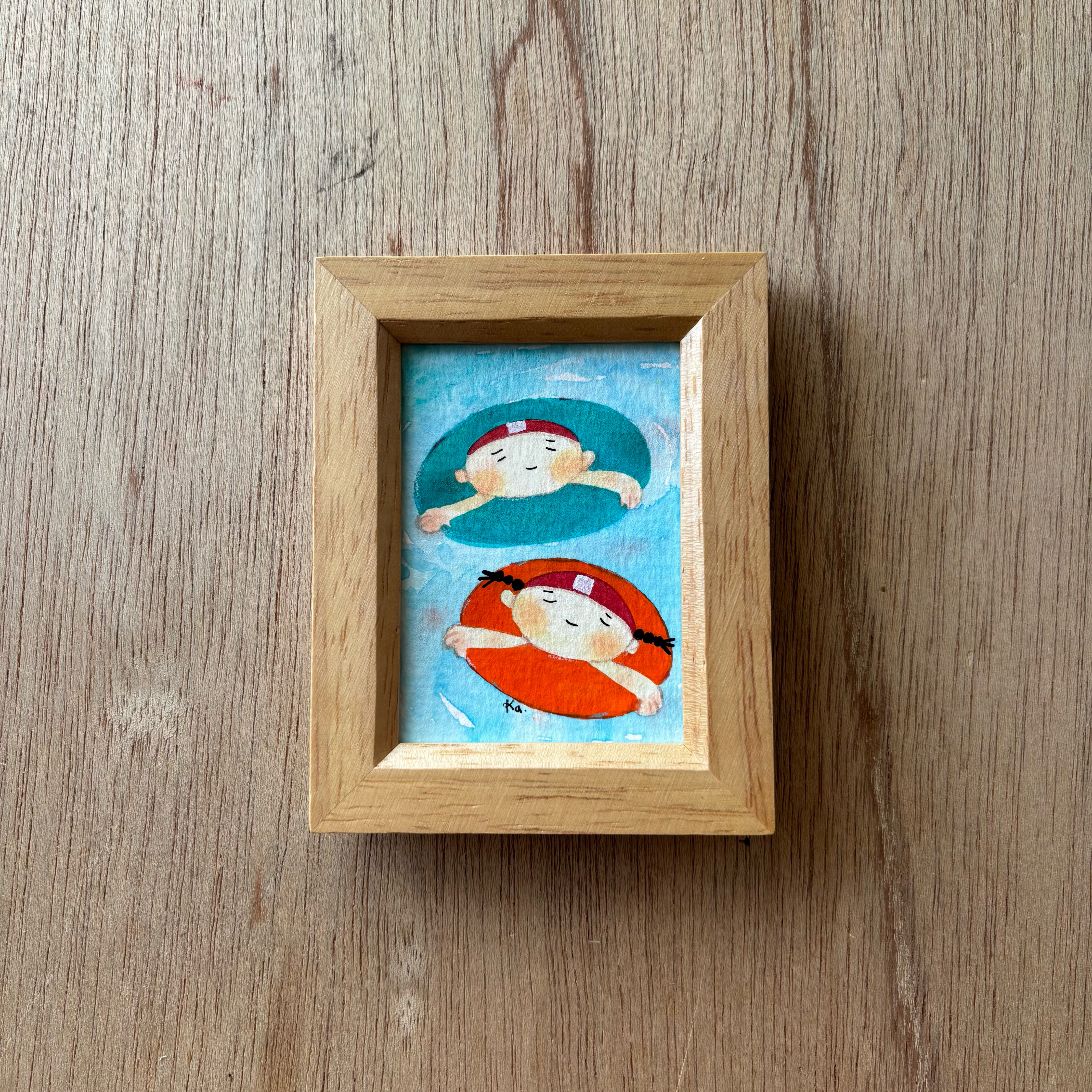 「プールの日」ミニ額　原画