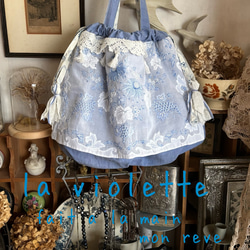 ☆シャビーなアンティークレース&古布裂き布の装飾用リース♪メダイ